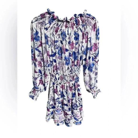 NWT MISA Los Angeles Almaha ruffle floral Dress in Amethyst Floral sz small - Picture 3 of 12
